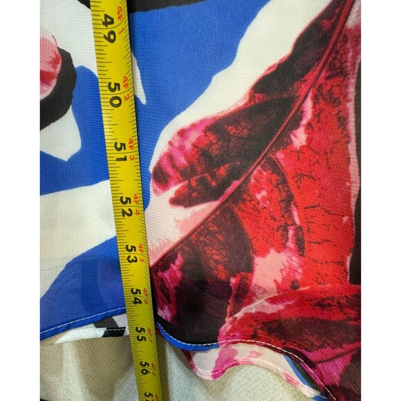 Signature By Robbie Bee Womens Maxi Halter Dress Size 12 Pink Blue Floral Summer - Picture 10 of 11